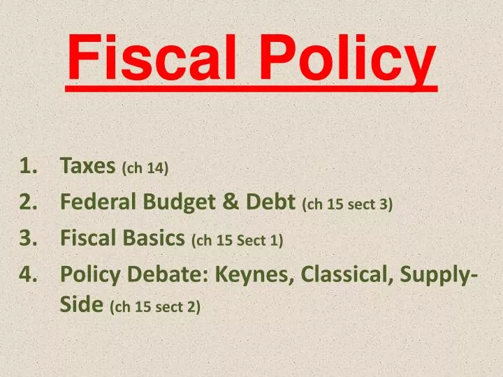 fiscal policy