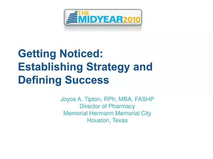 getting noticed establishing strategy and defining success