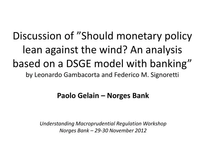 paolo gelain norges bank