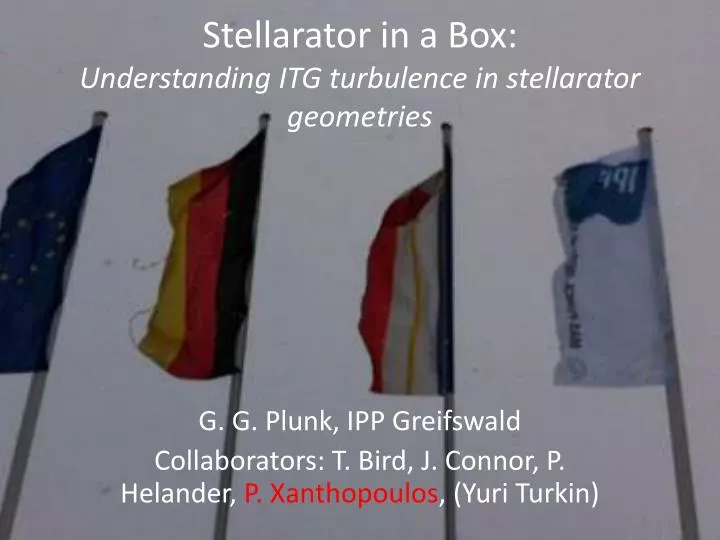 stellarator in a box understanding itg turbulence in stellarator geometries