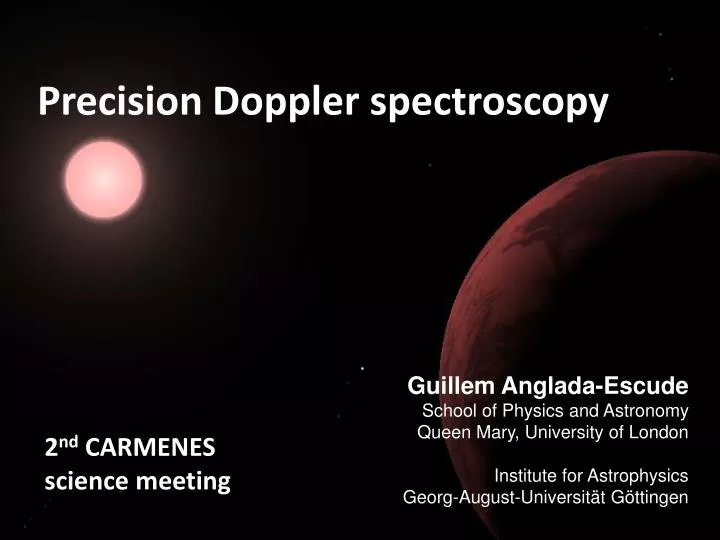 precision doppler spectroscopy