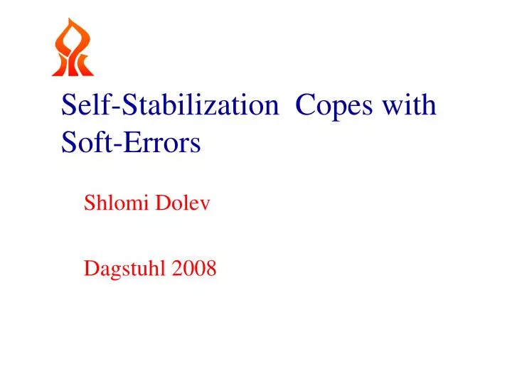 self stabilization copes with soft errors