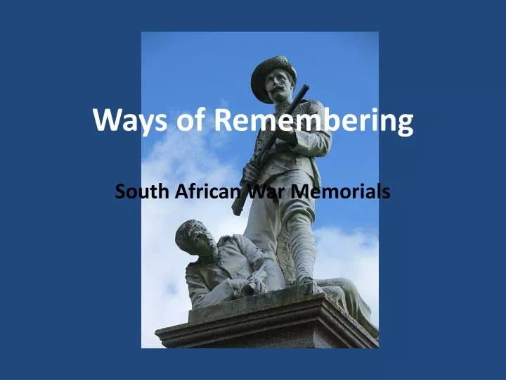 ways of remembering