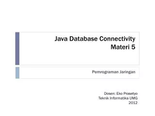 java database connectivity materi 5
