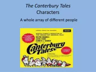 The Canterbury Tales Characters