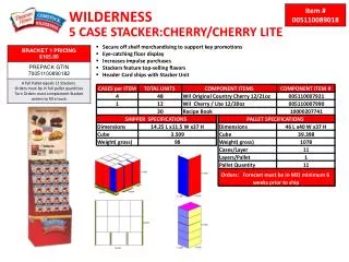 WILDERNESS 5 CASE STACKER:CHERRY/CHERRY LITE