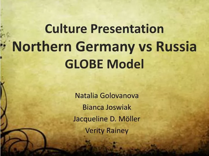 culture presentation northern germany vs russia globe model