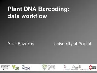 Plant DNA Barcoding: data workflow