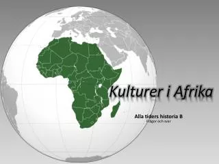 kulturer i afrika