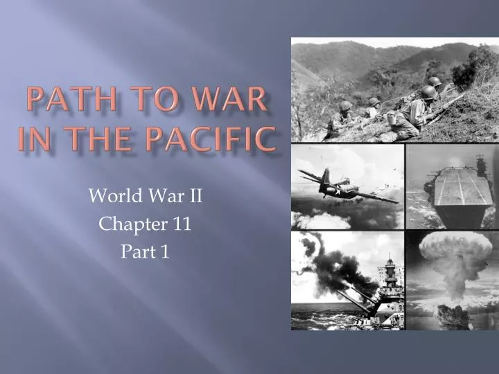 path to war in the pacific