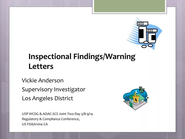 inspectional findings warning letters