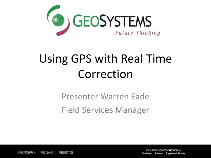 using gps with real time correction