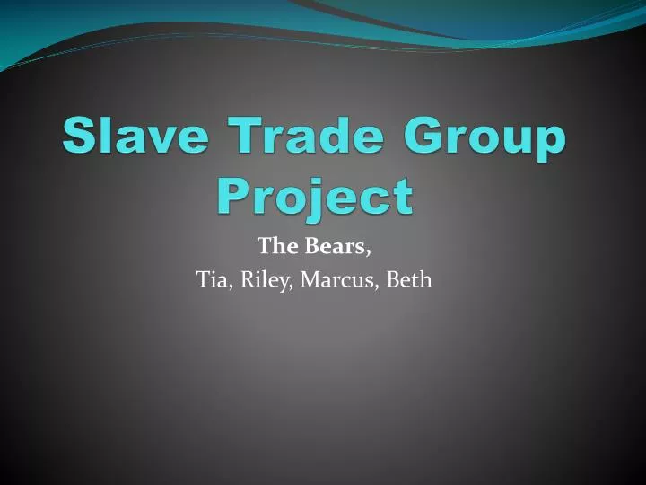 slave trade group project