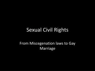 Sexual Civil Rights