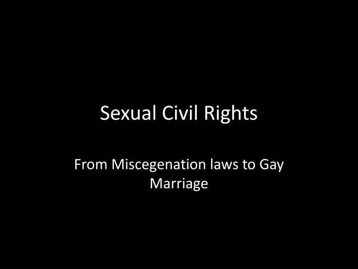 sexual civil rights
