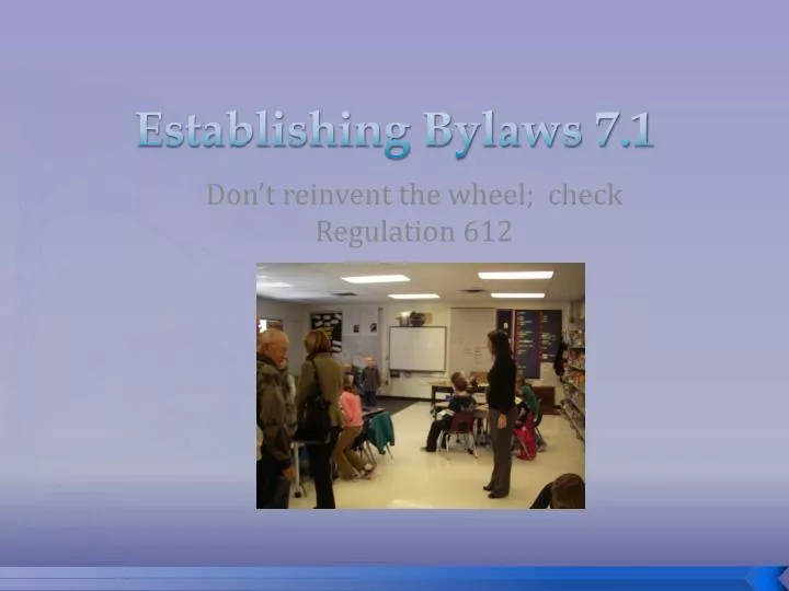 establishing bylaws 7 1