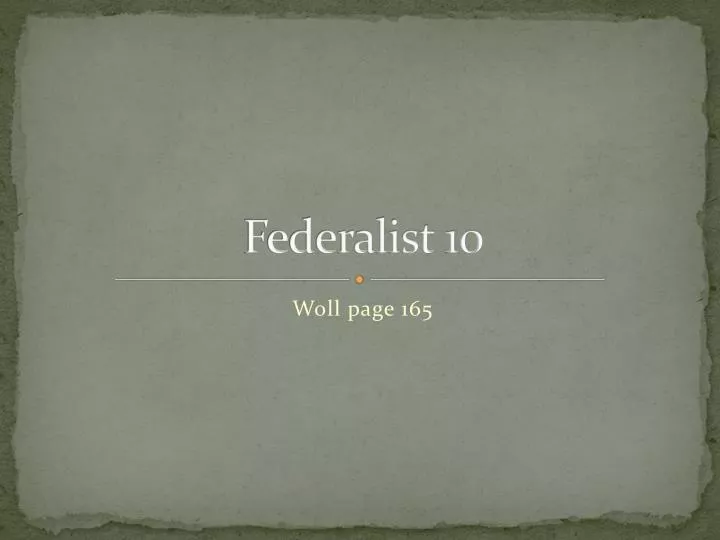 federalist 10