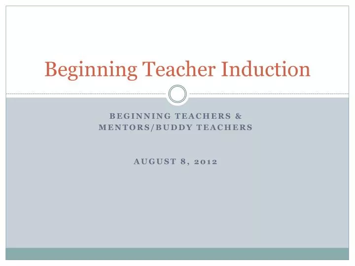 beginning teacher induction