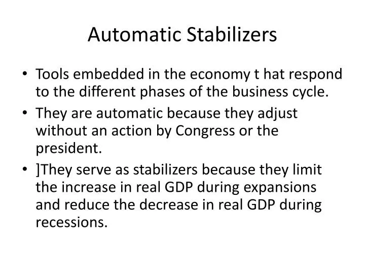 automatic stabilizers