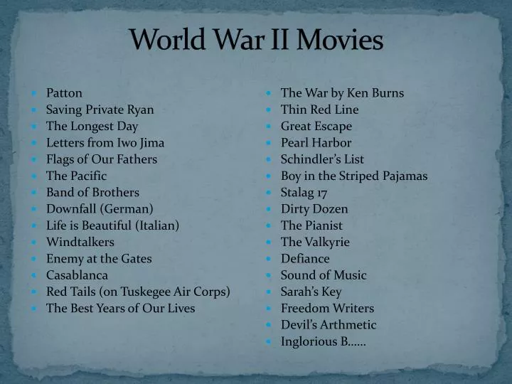world war ii movies