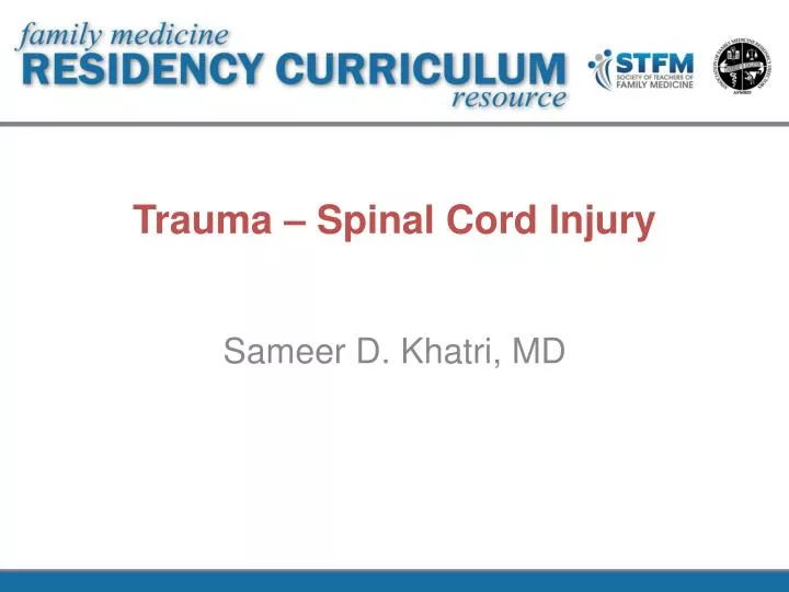 trauma spinal cord injury