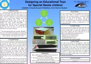 Designing an Educational Toys for Special Needs children