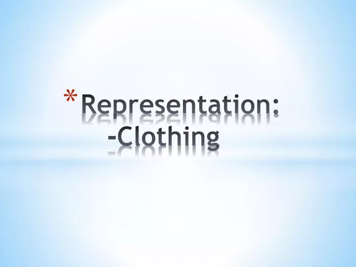 representation clothing