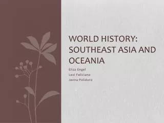 World History: Southeast Asia and Oceania