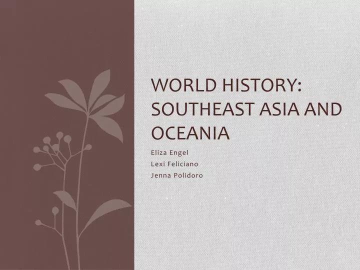 world history southeast asia and oceania