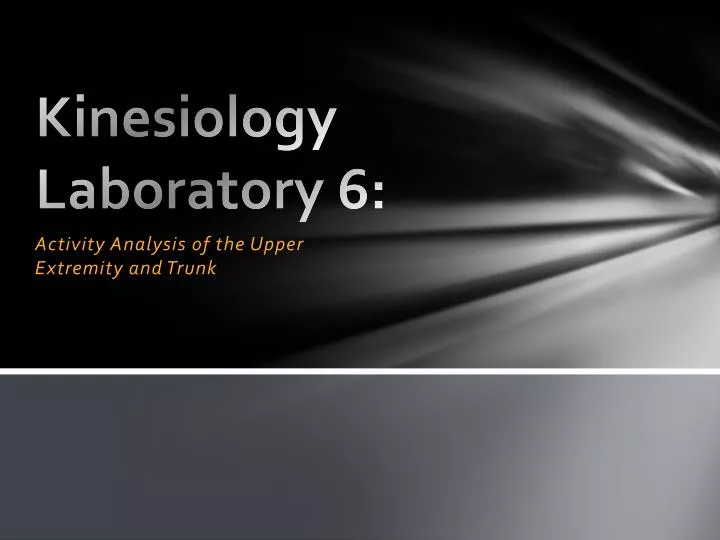kinesiology laboratory 6