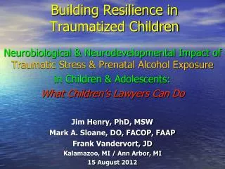 Building Resilience in Traumatized Children