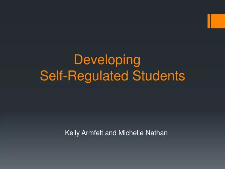 developing self regulated students