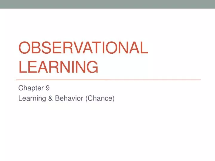 observational learning