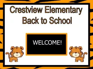Crestview Elementary Back to School