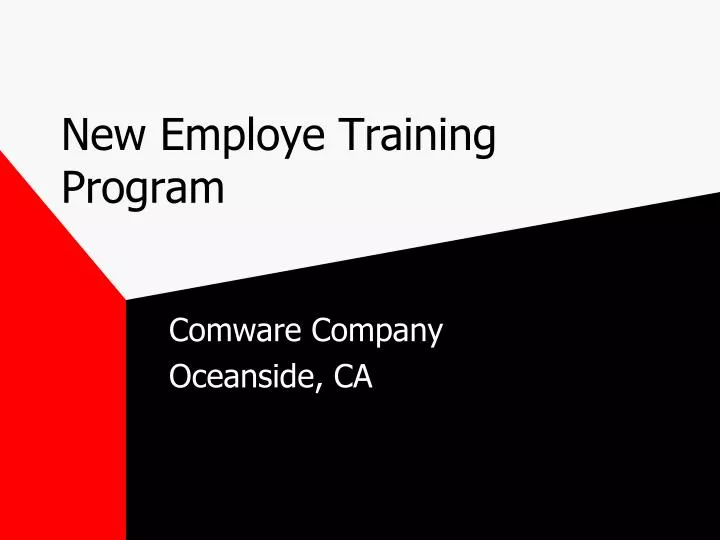 new employe training program