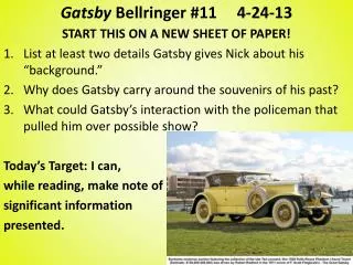 Gatsby Bellringer #11	4-24-13