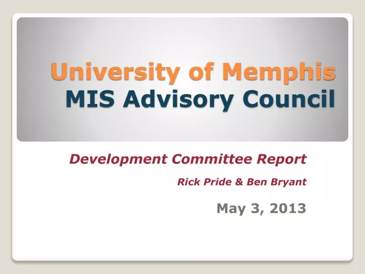 university of memphis mis advisory council