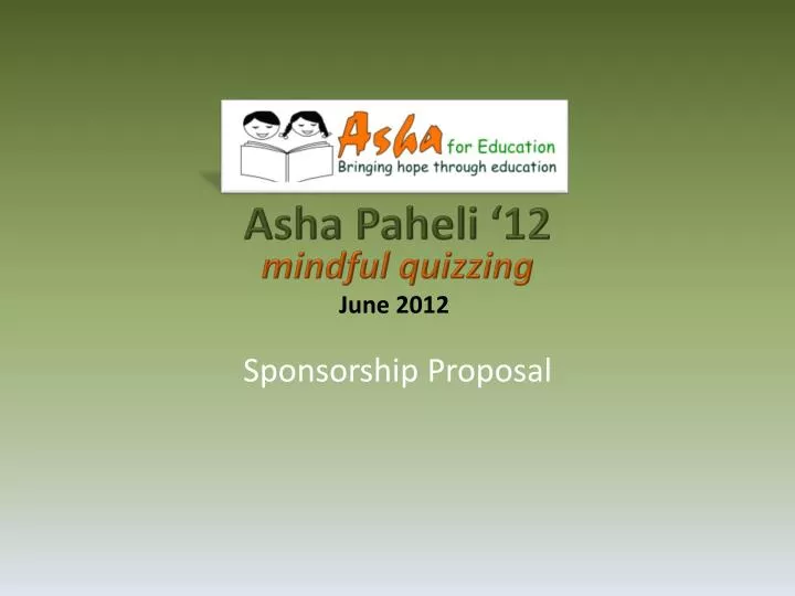 asha paheli 12 mindful quizzing