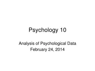 Psychology 10