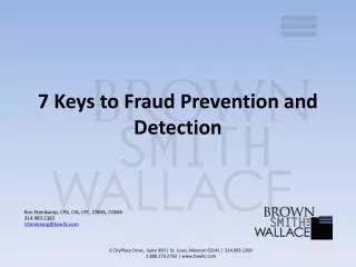 7 Keys to Fraud Prevention and Detection