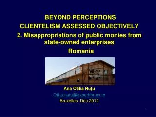 BEYOND PERCEPTIONS CLIENTELISM ASSESSED OBJECTIVELY