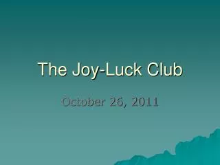 The Joy-Luck Club