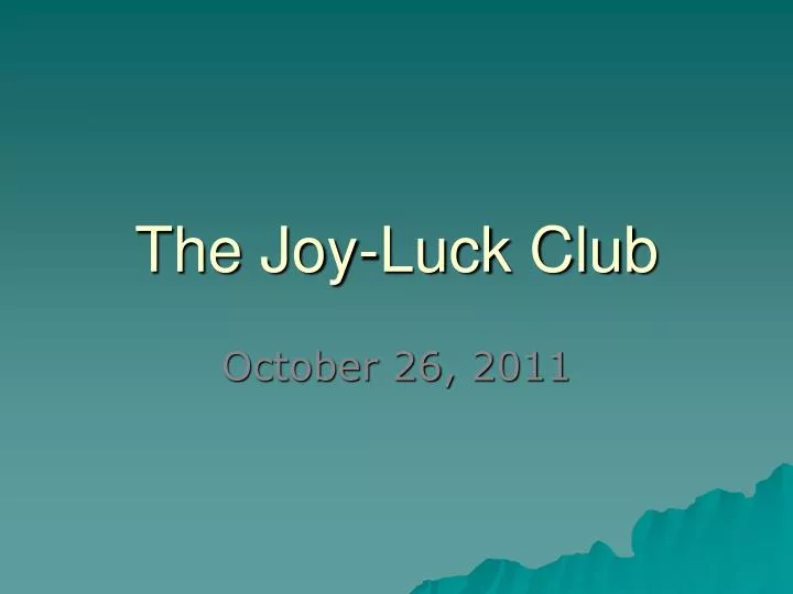 the joy luck club