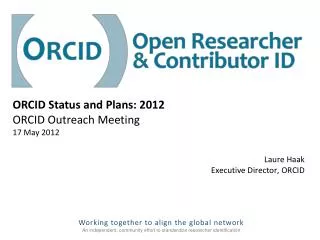 Laure Haak Executive Director, ORCID