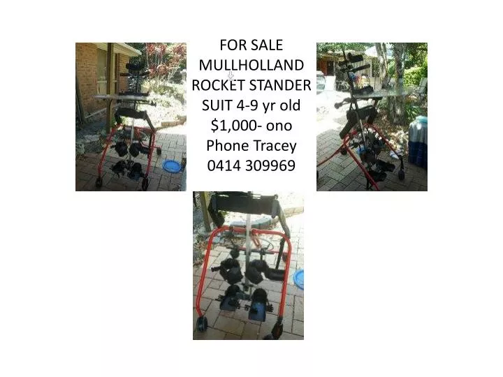 for sale mullholland rocket stander suit 4 9 yr old 1 000 ono phone tracey 0414 309969