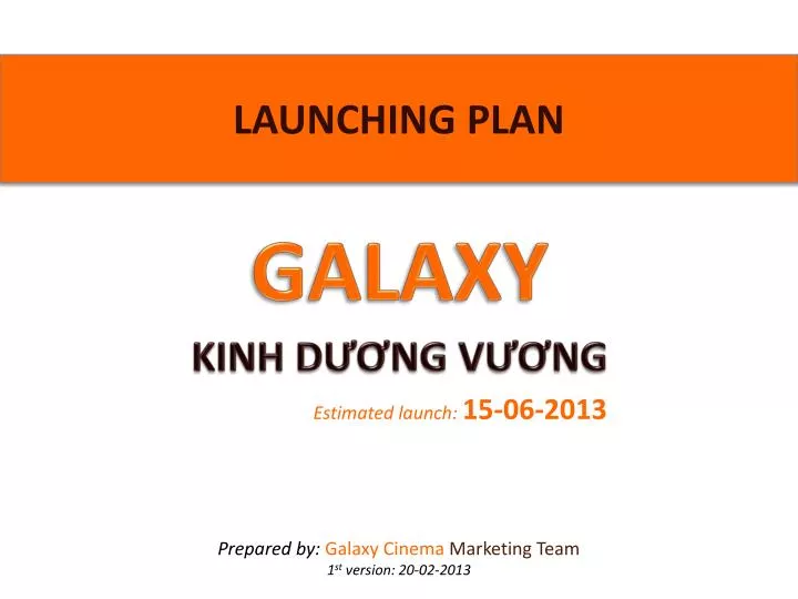 launching plan