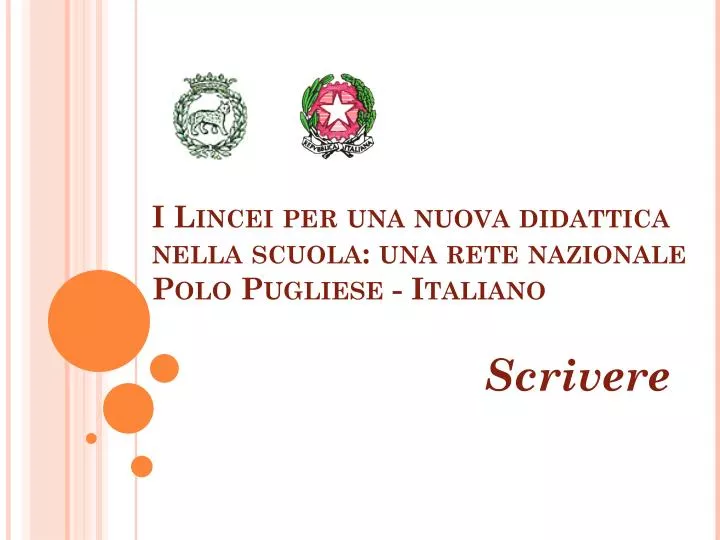 i lincei per una nuova didattica nella scuola una rete nazionale polo pugliese italiano