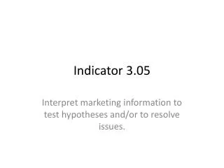 Indicator 3.05