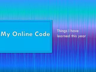 my online c ode