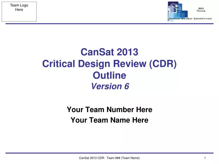 cansat 2013 critical design review cdr outline version 6